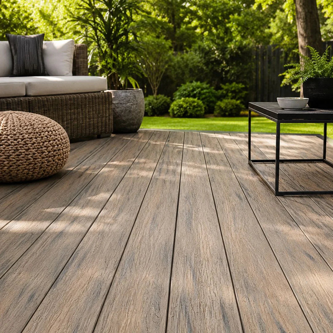 driftwood composite decking in situ