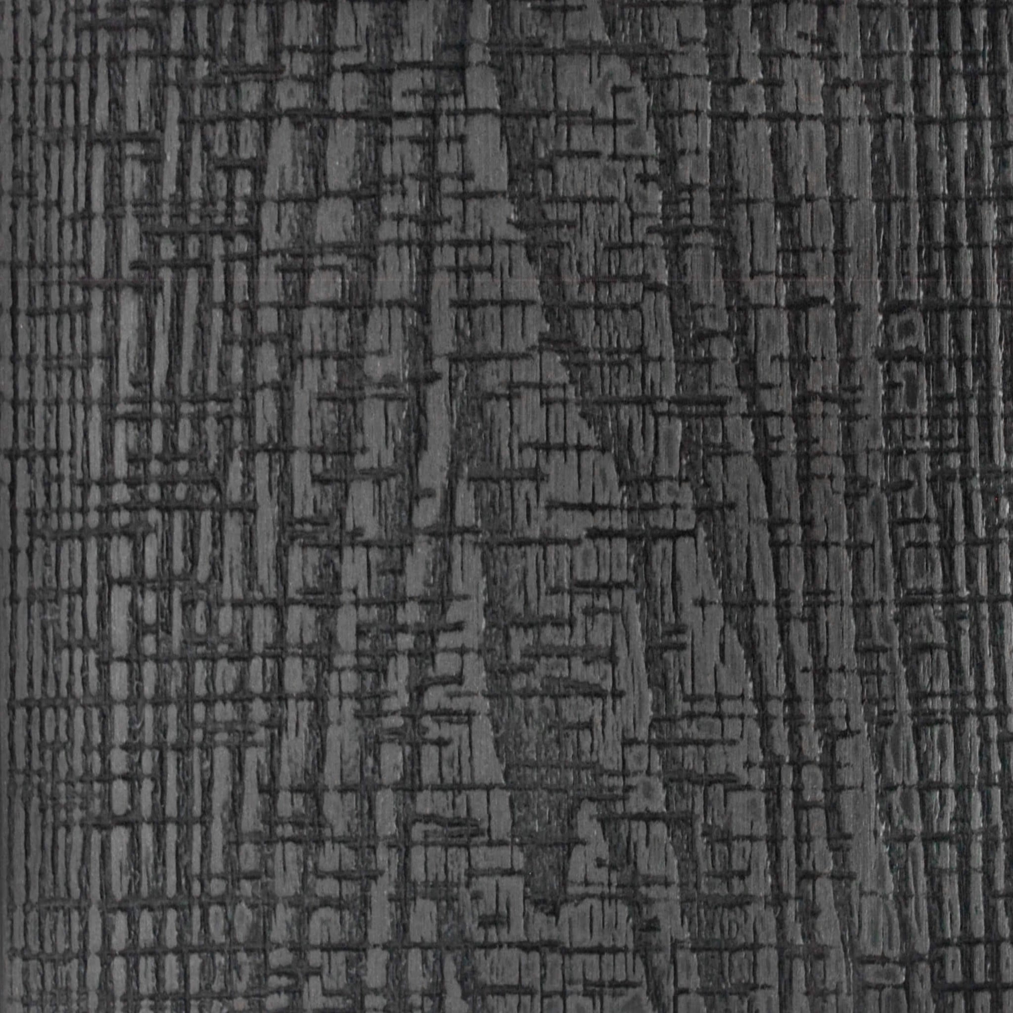 Textured black and gray patterned fabric swatch