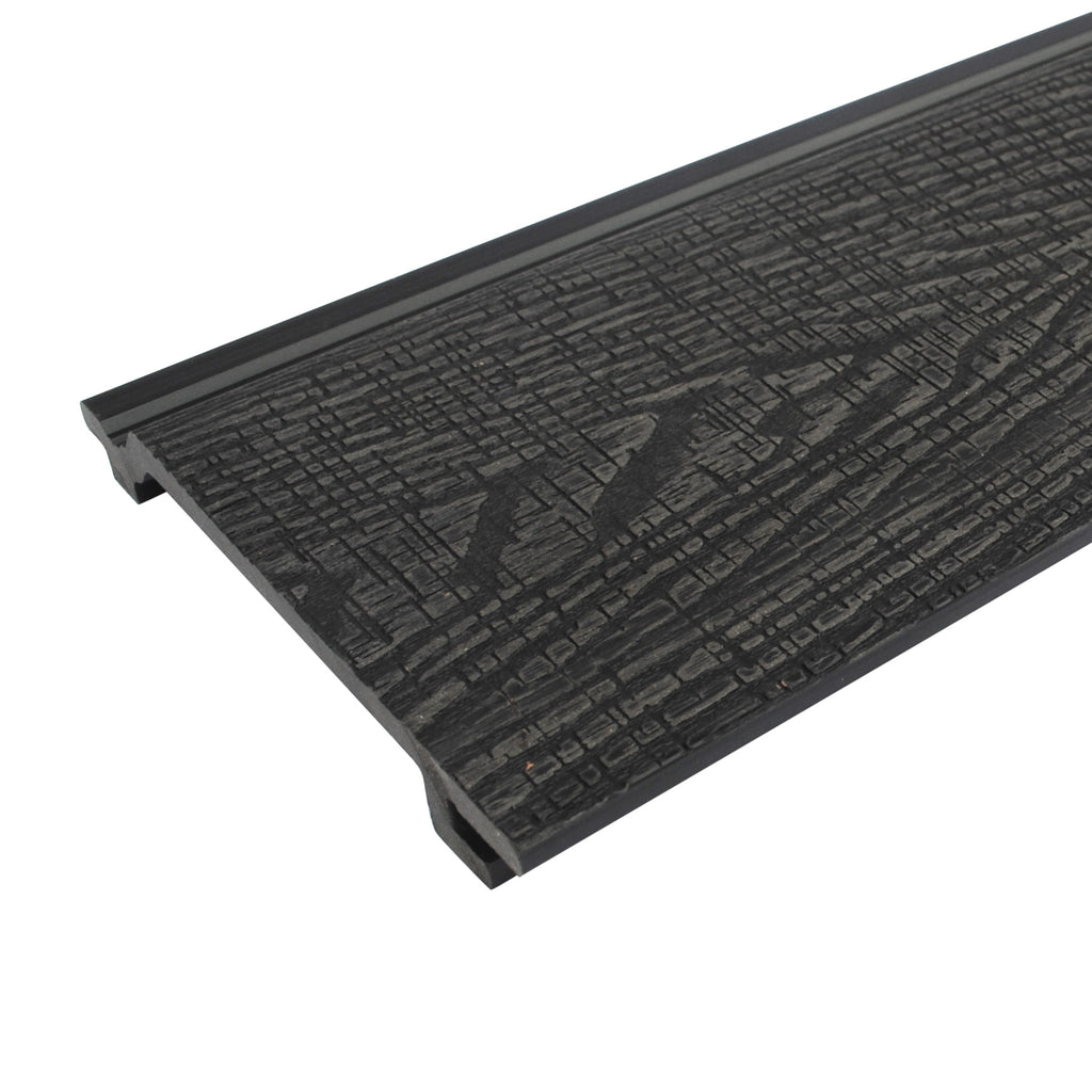Ancient Black Composite Cladding Close Up 