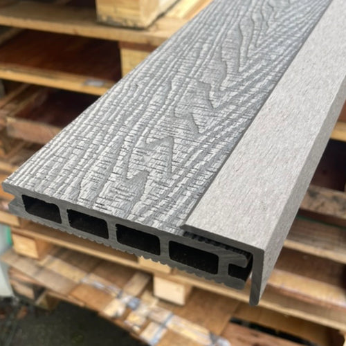 Antique Ash Composite Decking Trim On Board On Pallets