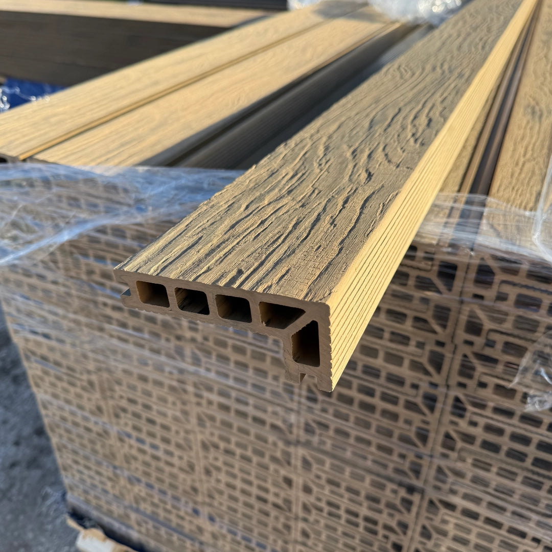Beige Driftwood Composite Decking Step Edge 3660mm