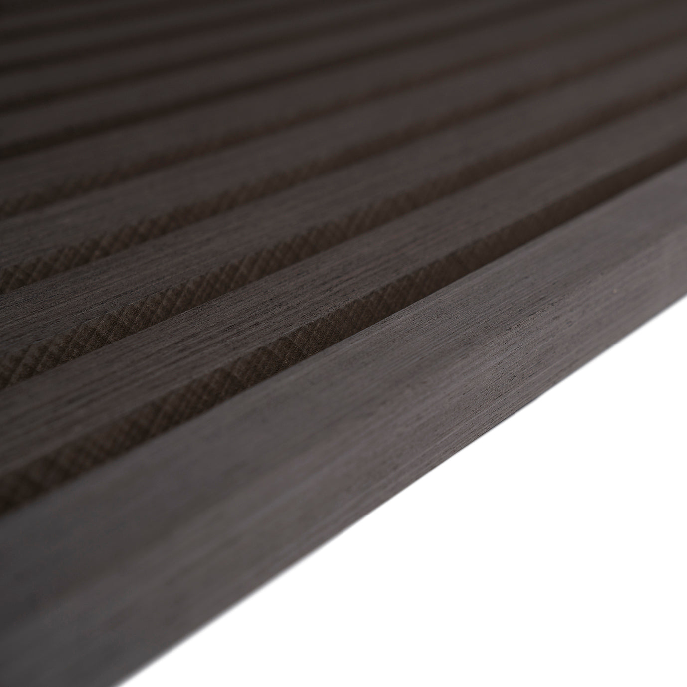 Close-up of a textured black surface with horizontal lines