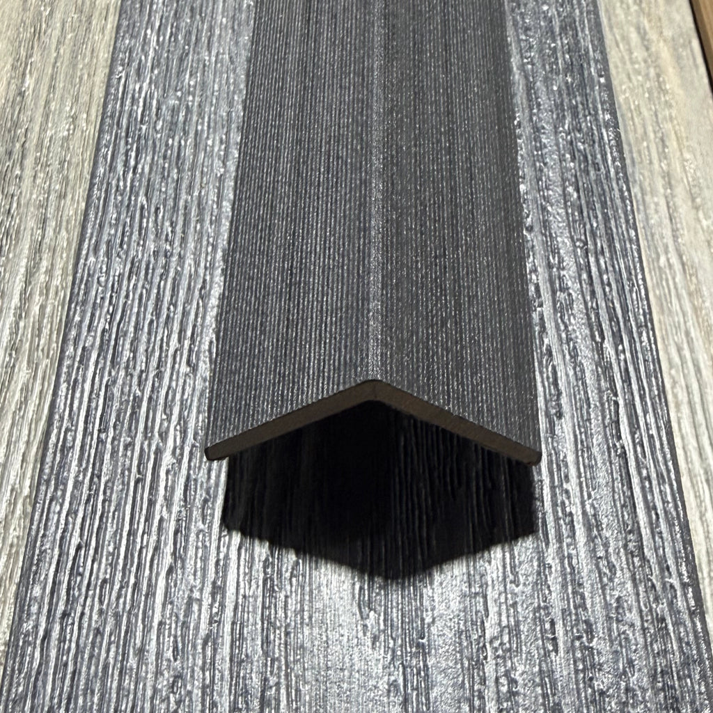 charcoal premium dual capped composite trim above