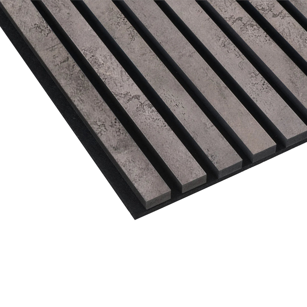 concrete grey acoustic wall panel close up pattern