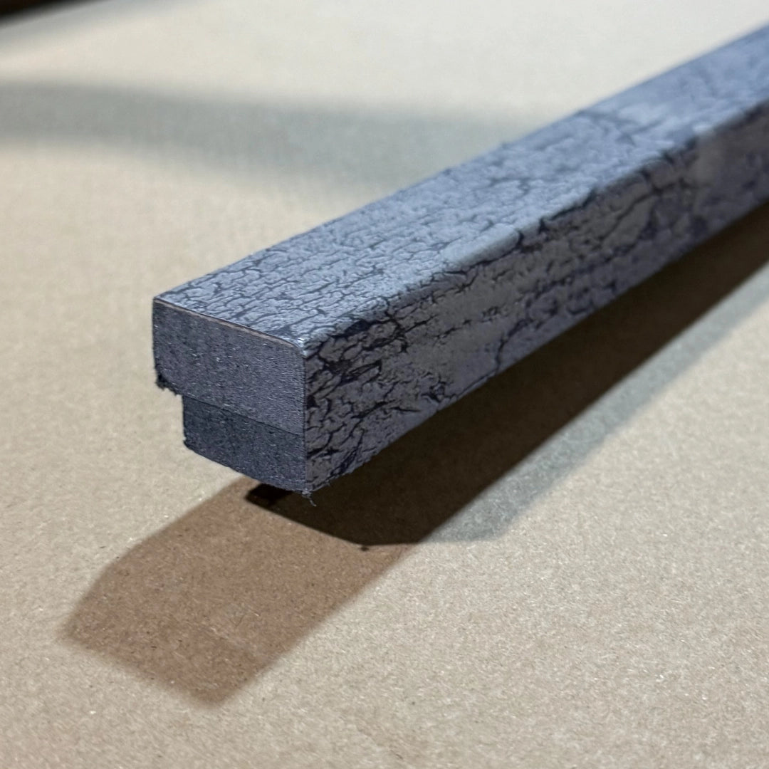 Concrete Grey Acoustic Panel L-Trim Close Up