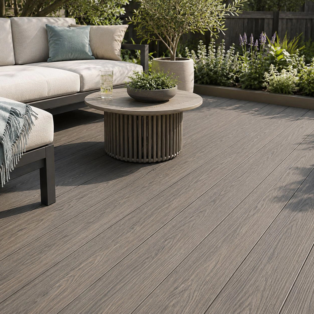 premium dual capped jade composite decking boards 