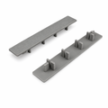 two composite grey decking end caps
