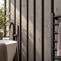 Grey Waterproof Aqua Wall Panels In a Bathroom setting