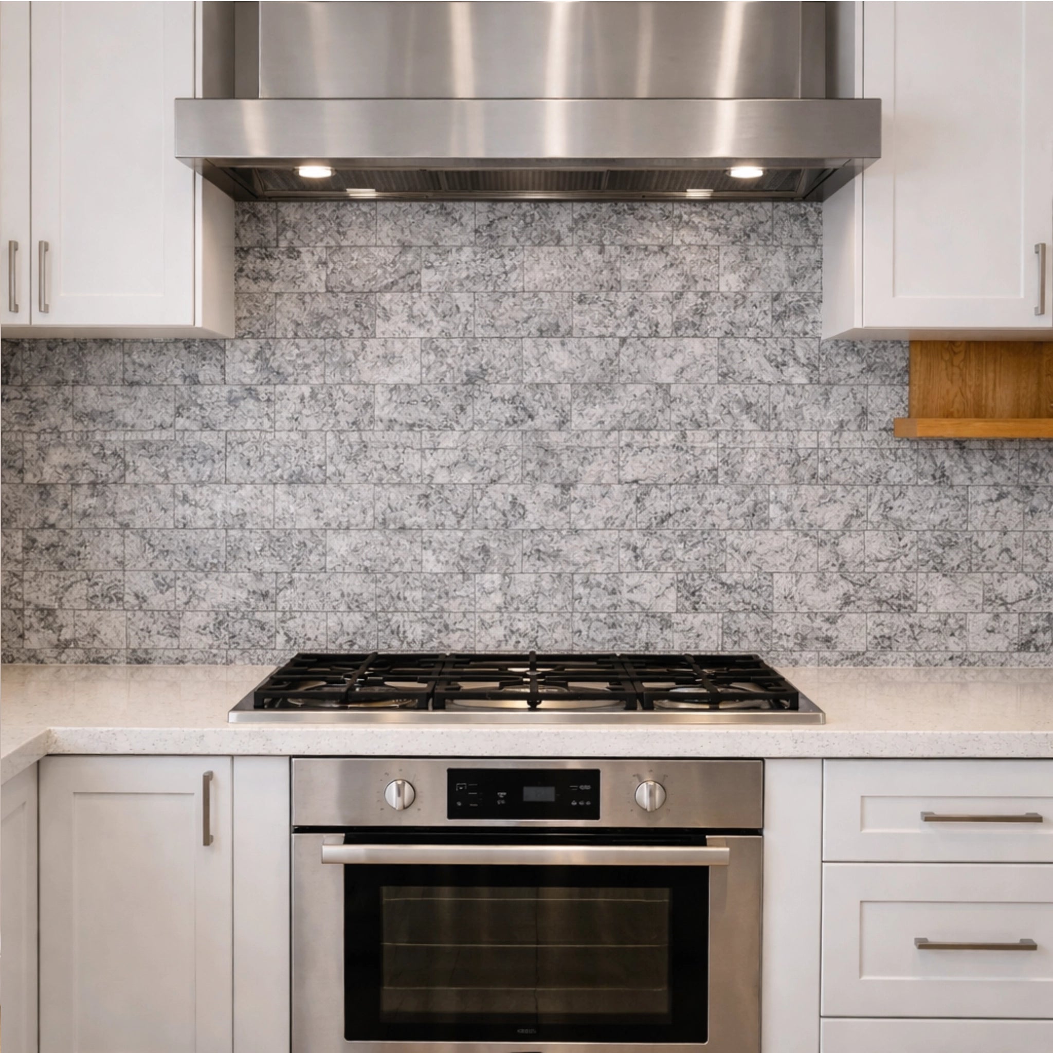 Flexistone Grey Rough Granite Peel & Stick Stone Panels 1.08m²
