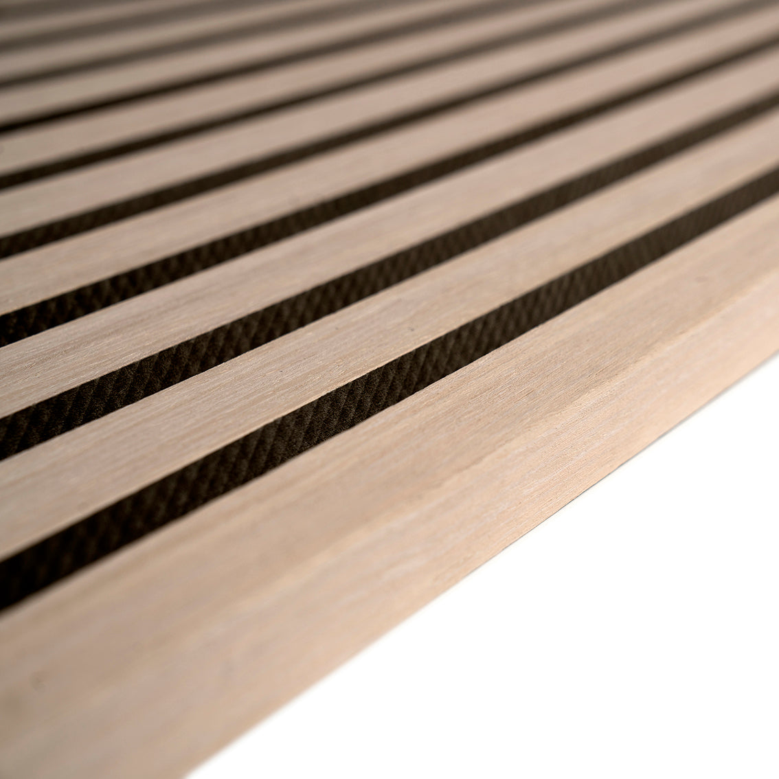 Oak Acoustic Panel L-Trim Close Up