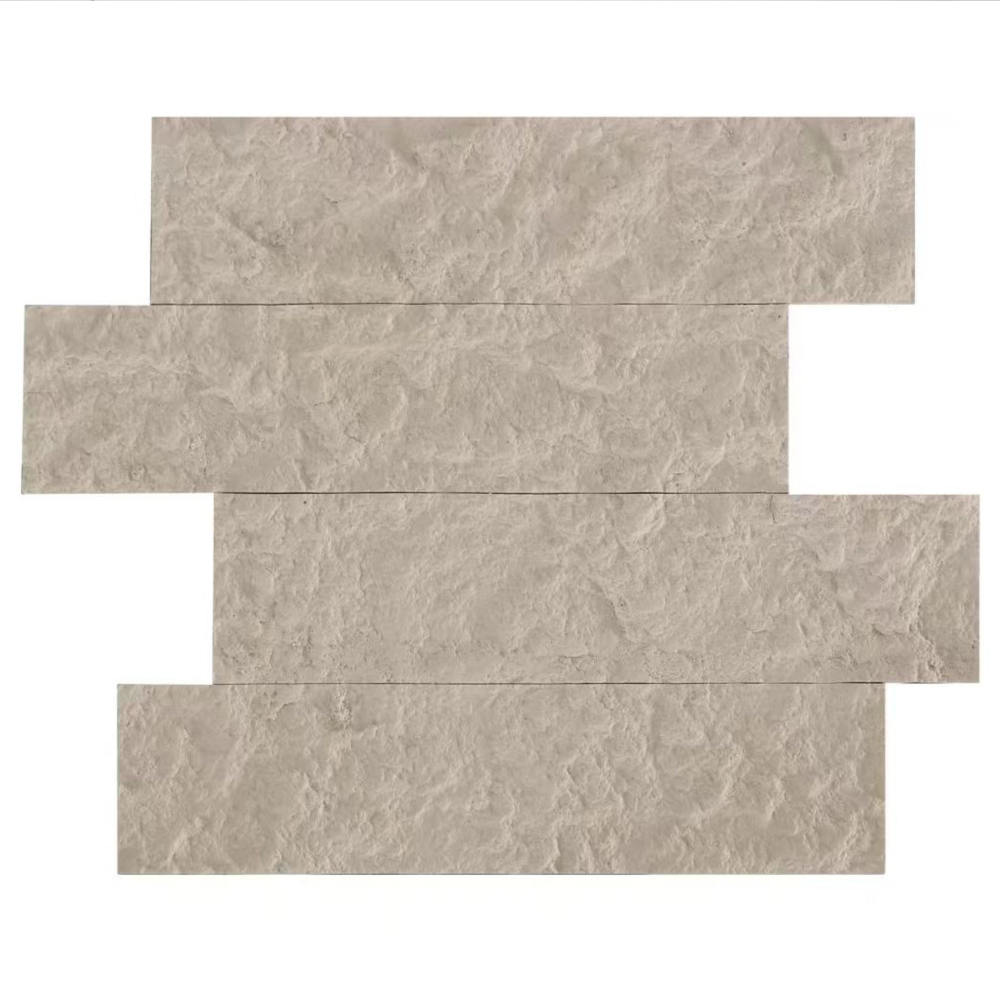 off white rough granite flexistone tiles on a white background