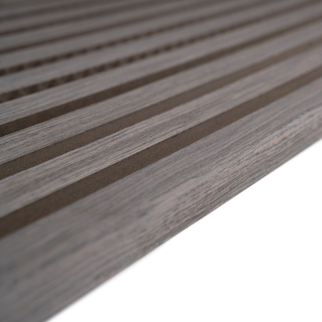 Silver Oak Acoustic Panel L-Trim Closer up 