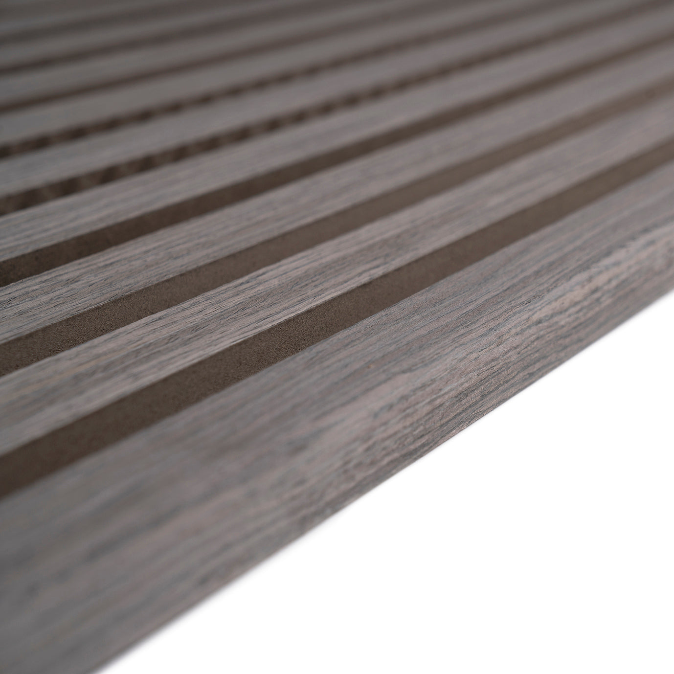 Silver Oak Acoustic Panel L-Trim Closer up 