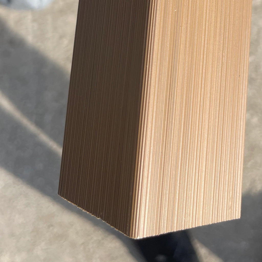 Teak Co-Extrusion Cladding Trim Close Up