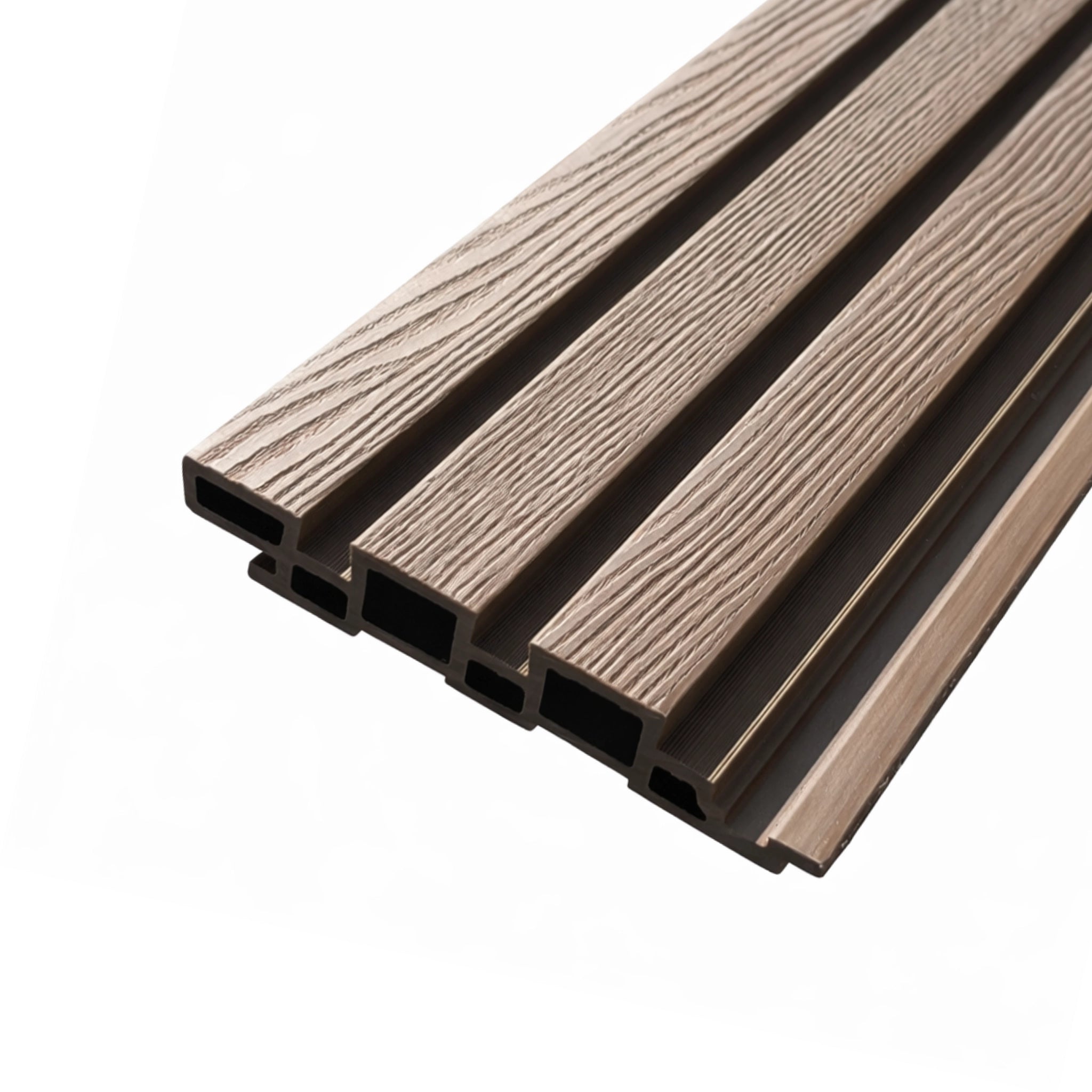 Teak Co-Extrusion Composite Cladding White Background