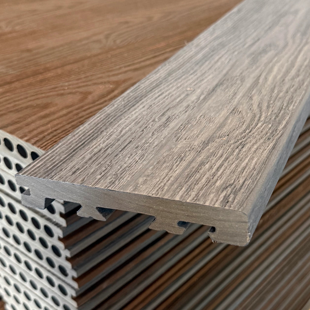 Grey Premium Dual-Capped Composite Bullnose Edge Board 3660mm